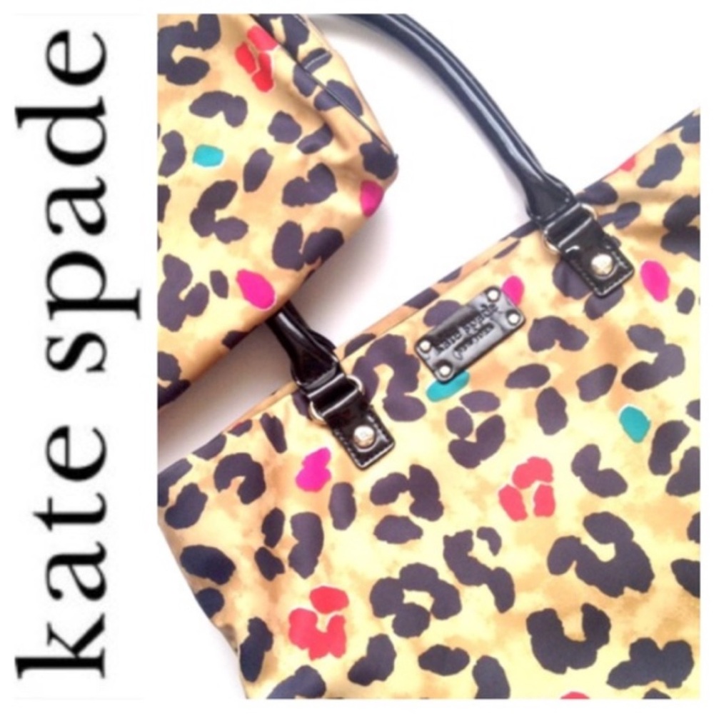 NWT Kate Spade Rudy Pop Art Leopard Tote  with Dustbag *Rare* 🐆